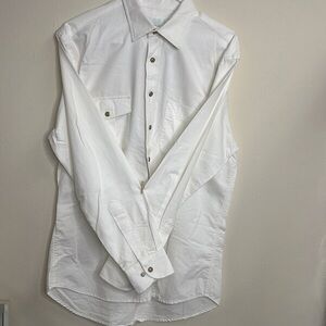 Forrest Lennard Men’s Shirt with western snaps
White 
Like new no tags